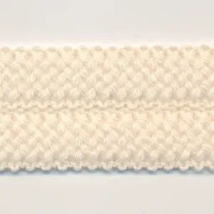 Wool Knit Binder Tape #1 White