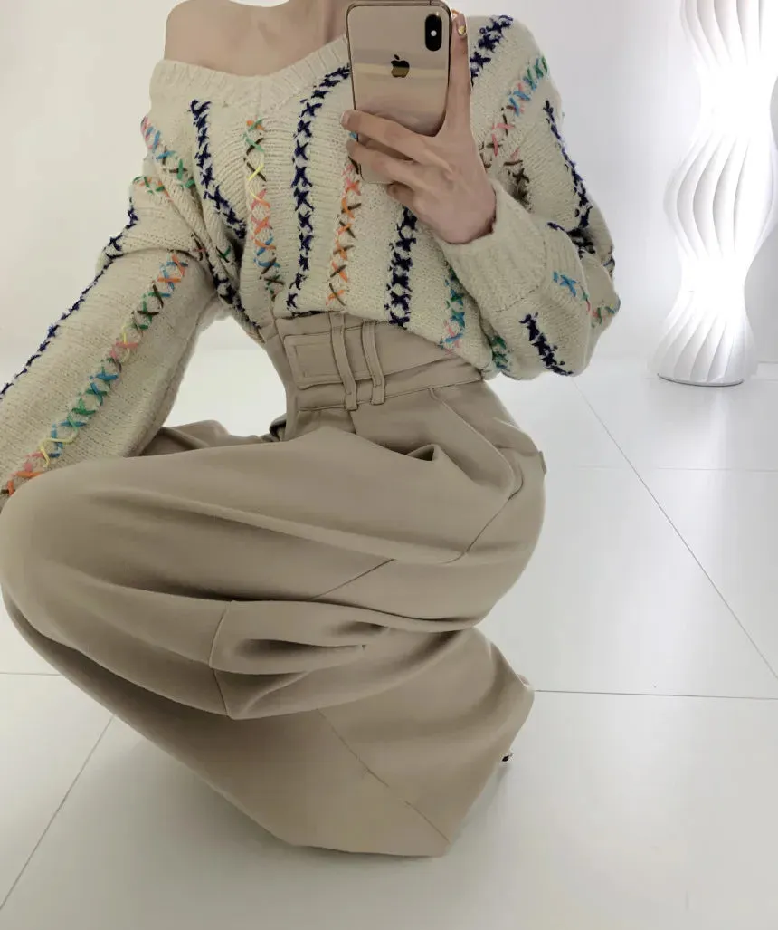 Y2K Striped Pullover