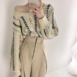 Y2K Striped Pullover