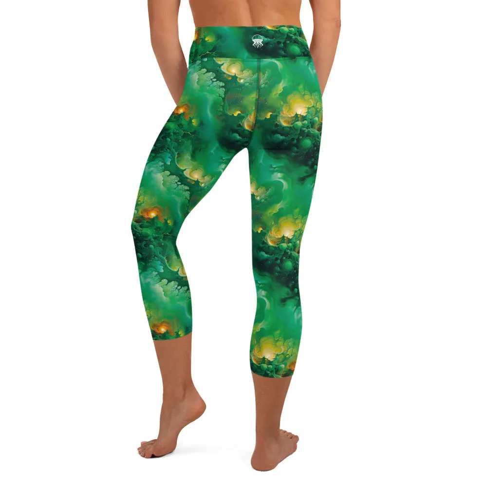 Yoga Capri Leggings Viridian Shroud