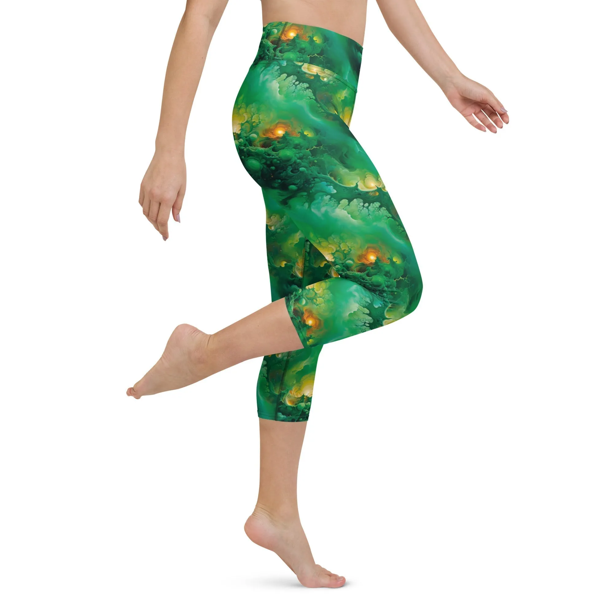Yoga Capri Leggings Viridian Shroud