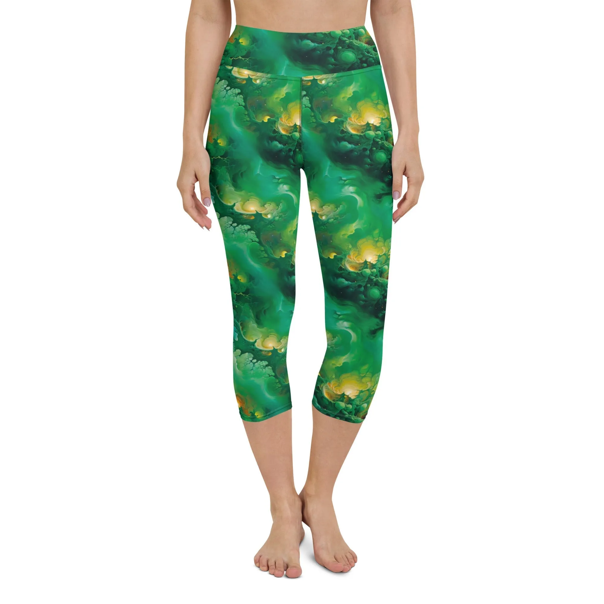 Yoga Capri Leggings Viridian Shroud